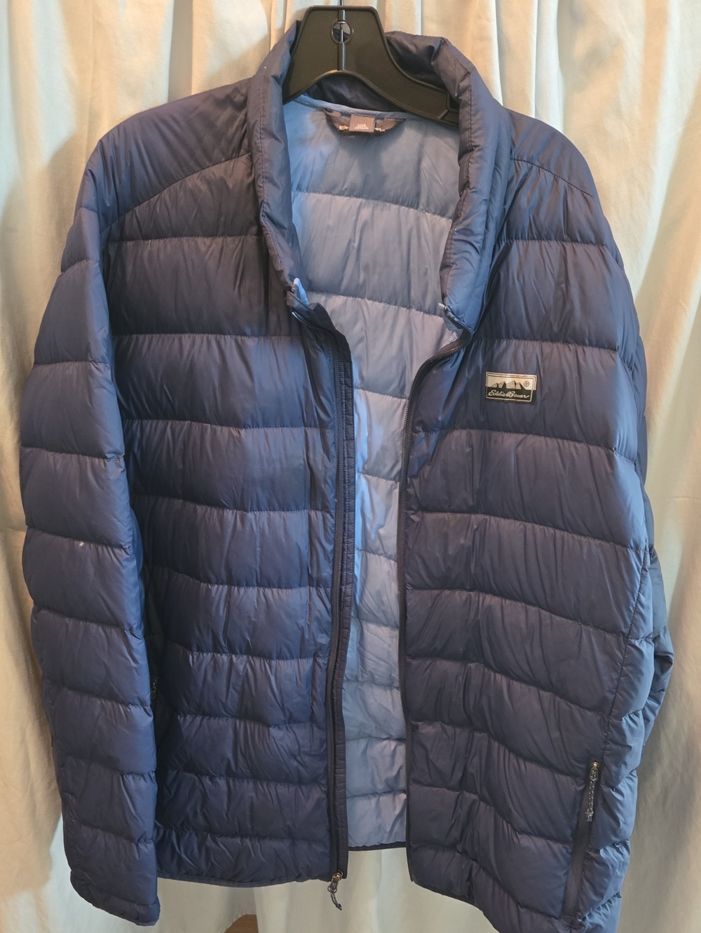 Eddie Bauer Blue Quilted Down Jacket